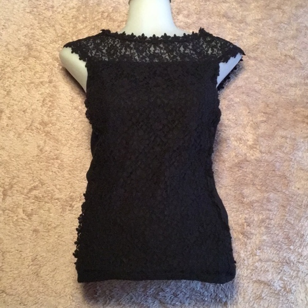 🔥4/$20 EXPRESS Sleeveless Lace Top - sz Ladies Sm…